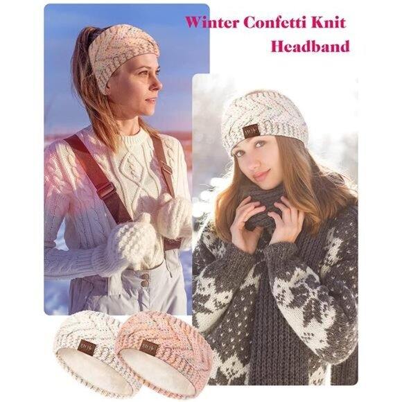 7 Pieces Ear Warmers Winter Headbands for Women main image 5